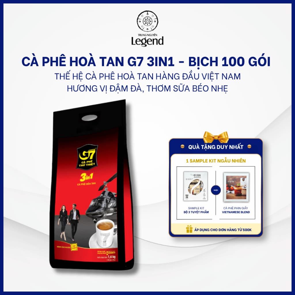 Растворимый кофе 3-в-1 G7 (Trung Nguyên Legend), 100 пакетиков