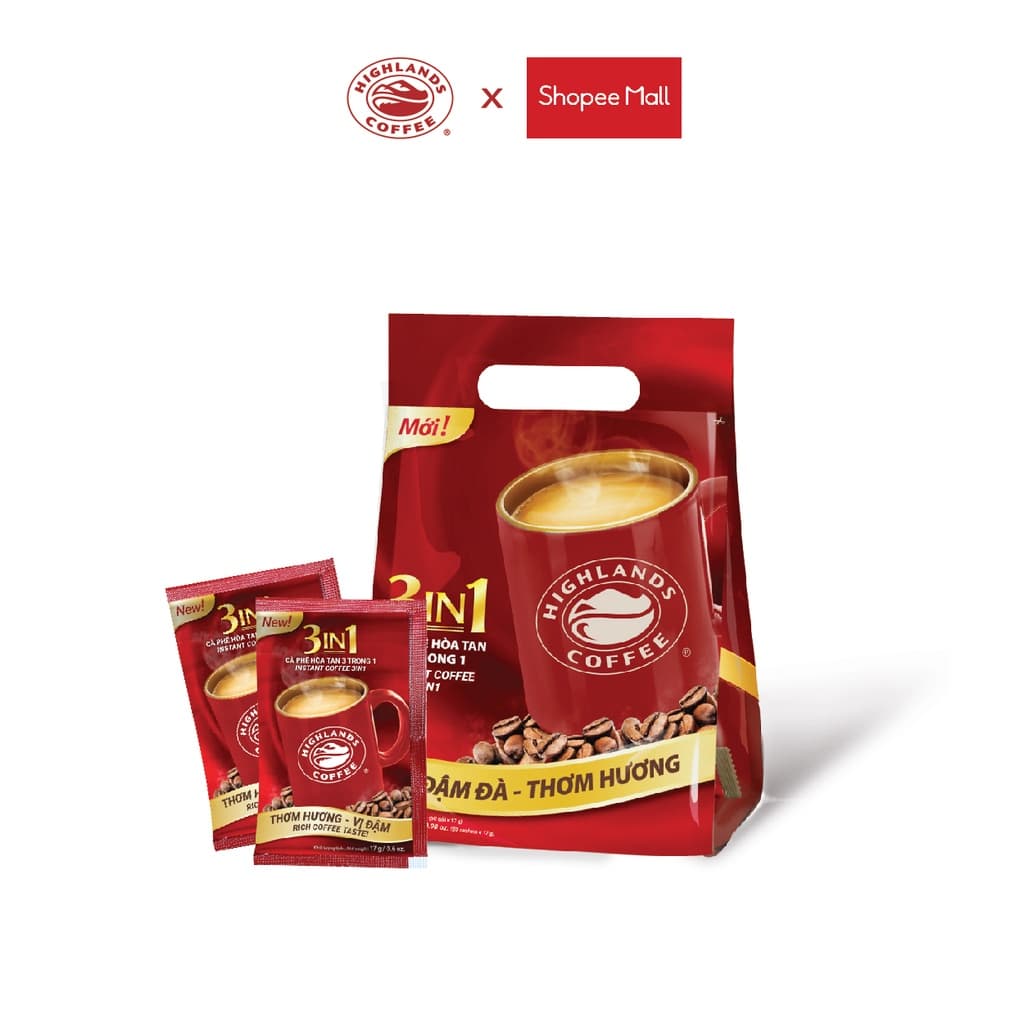 Растворимый кофе 3-в-1 Highlands Coffee, 50 пакетиков, 17 г
