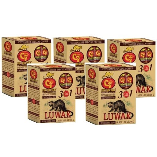 Кофе 3-в-1 Luwak Con Chồn Vàng C7, 18 стиков × 17 г