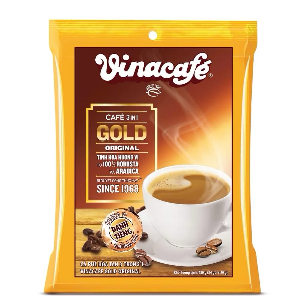 Растворимый кофе 3-в-1 VinaCafé, 24 пакетиков, 20 г