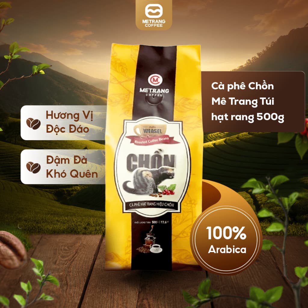 Кофе Chồn Mê Trang, зёрна 500 г, обжарка с дымком