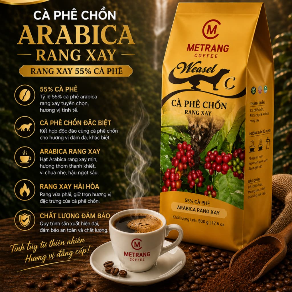 Кофе Chồn Mê Trang, молотый 500 г, подарочная фасовка