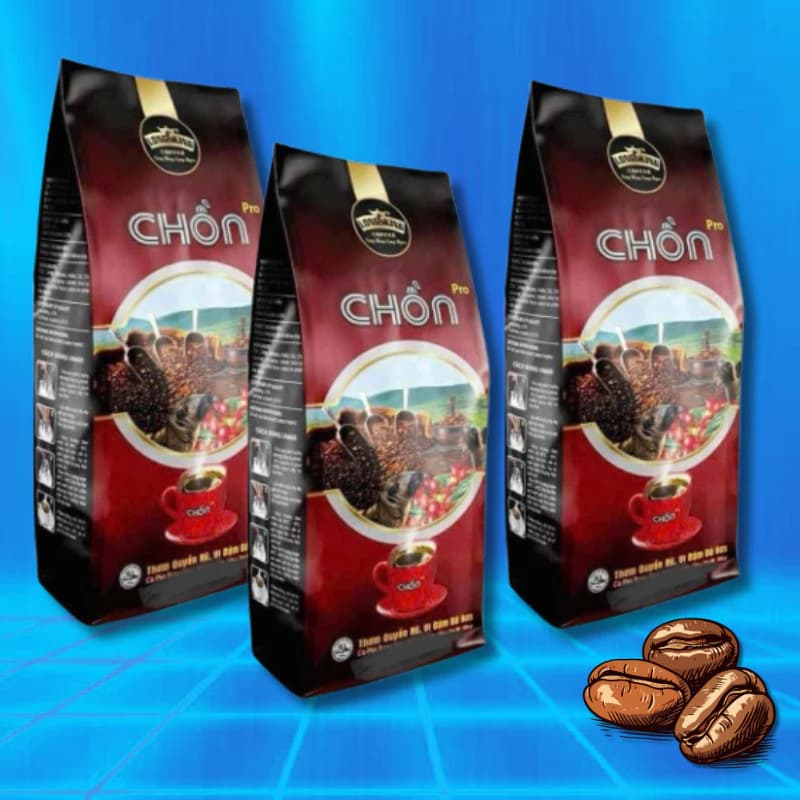 Кофе Chồn Nâu Pro, набор 3×500 г, крепкий