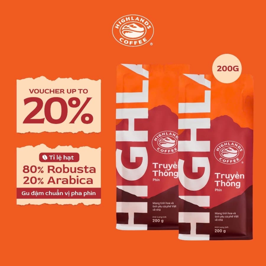 Молотый кофе Highlands Coffee, 200 г