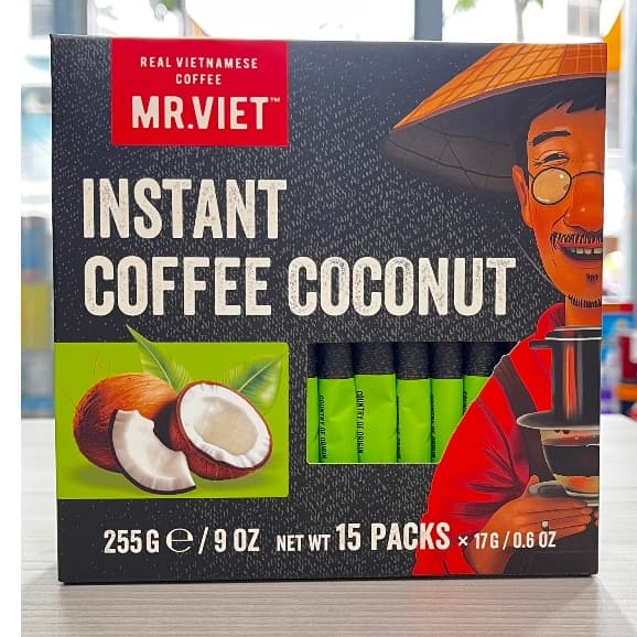 Растворимый кофе со вкусом (кокос) Mr Viet Coffee, 255 г