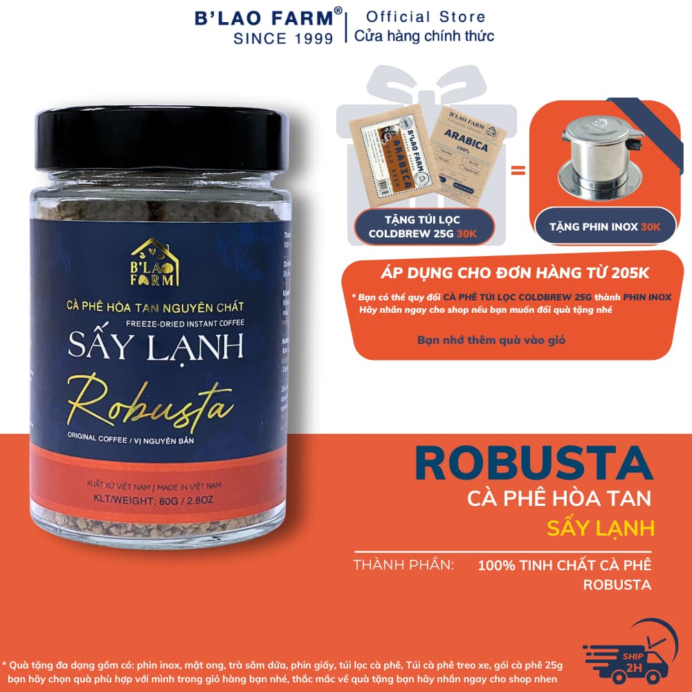 Кофе в зёрнах сорта Robusta от B'Lao Farm