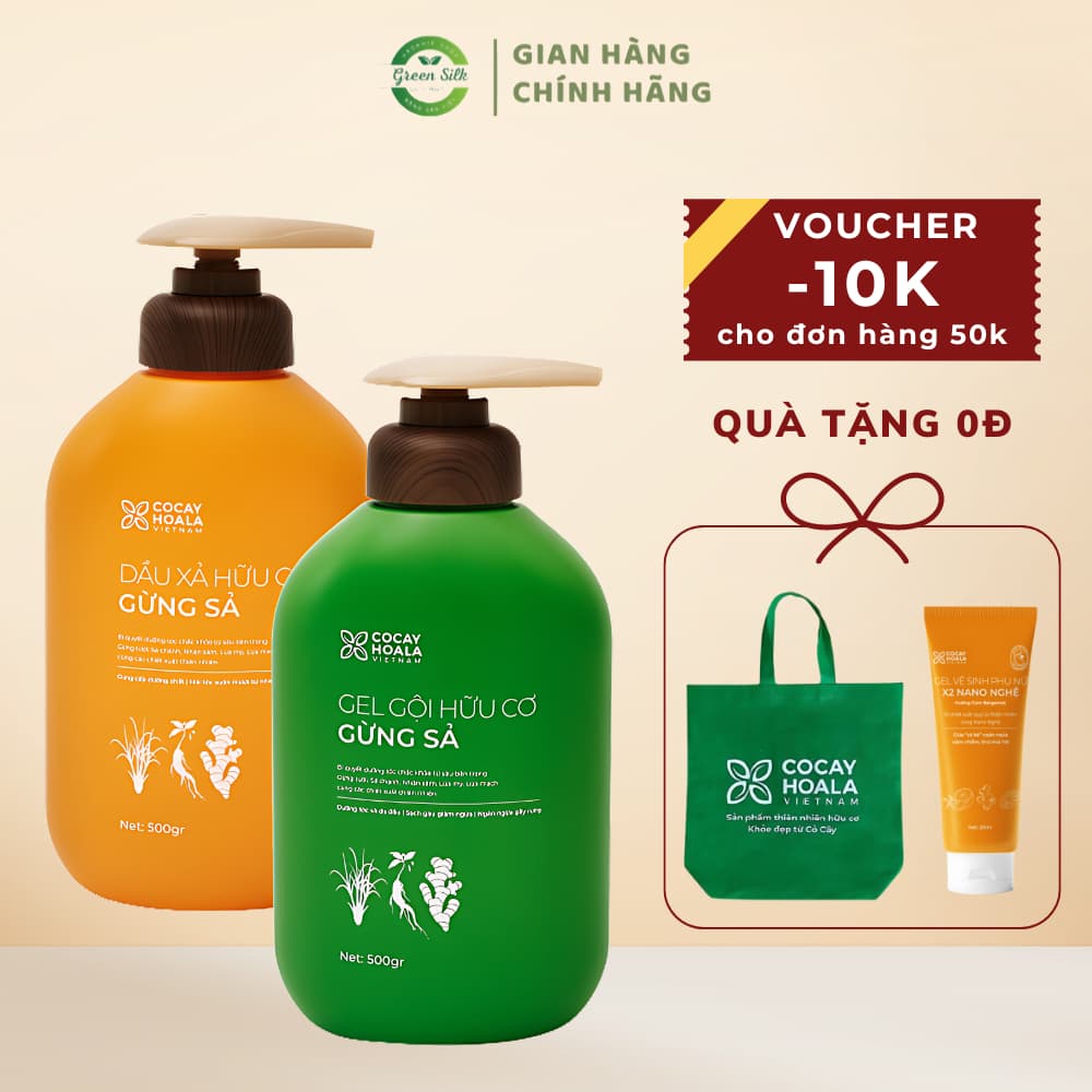 Cỏ Cây Hoa Lá Dầu Gội Gừng Sả, 500g