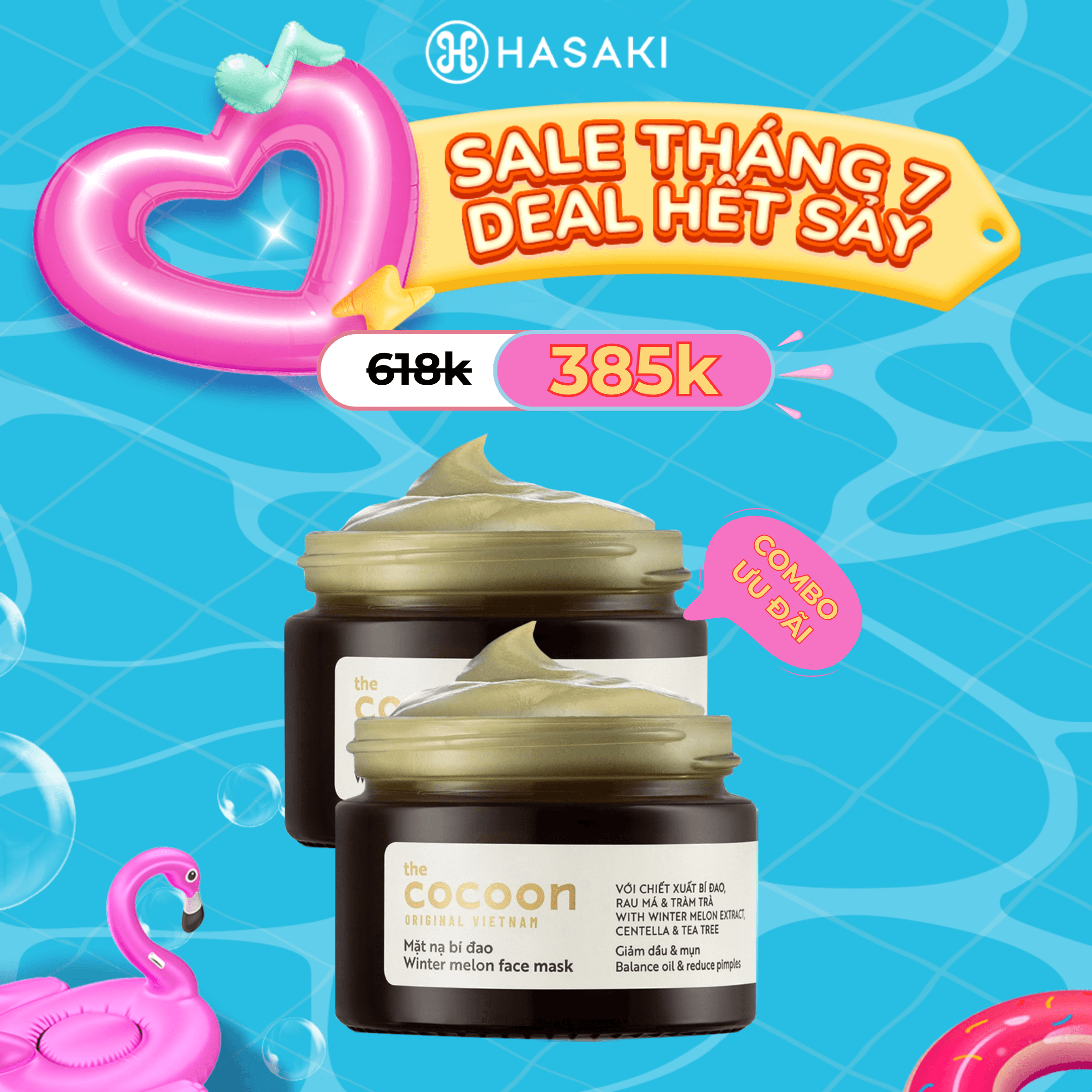 Cocoon Mặt Nạ Bí Đao (giảm dầu & mụn)