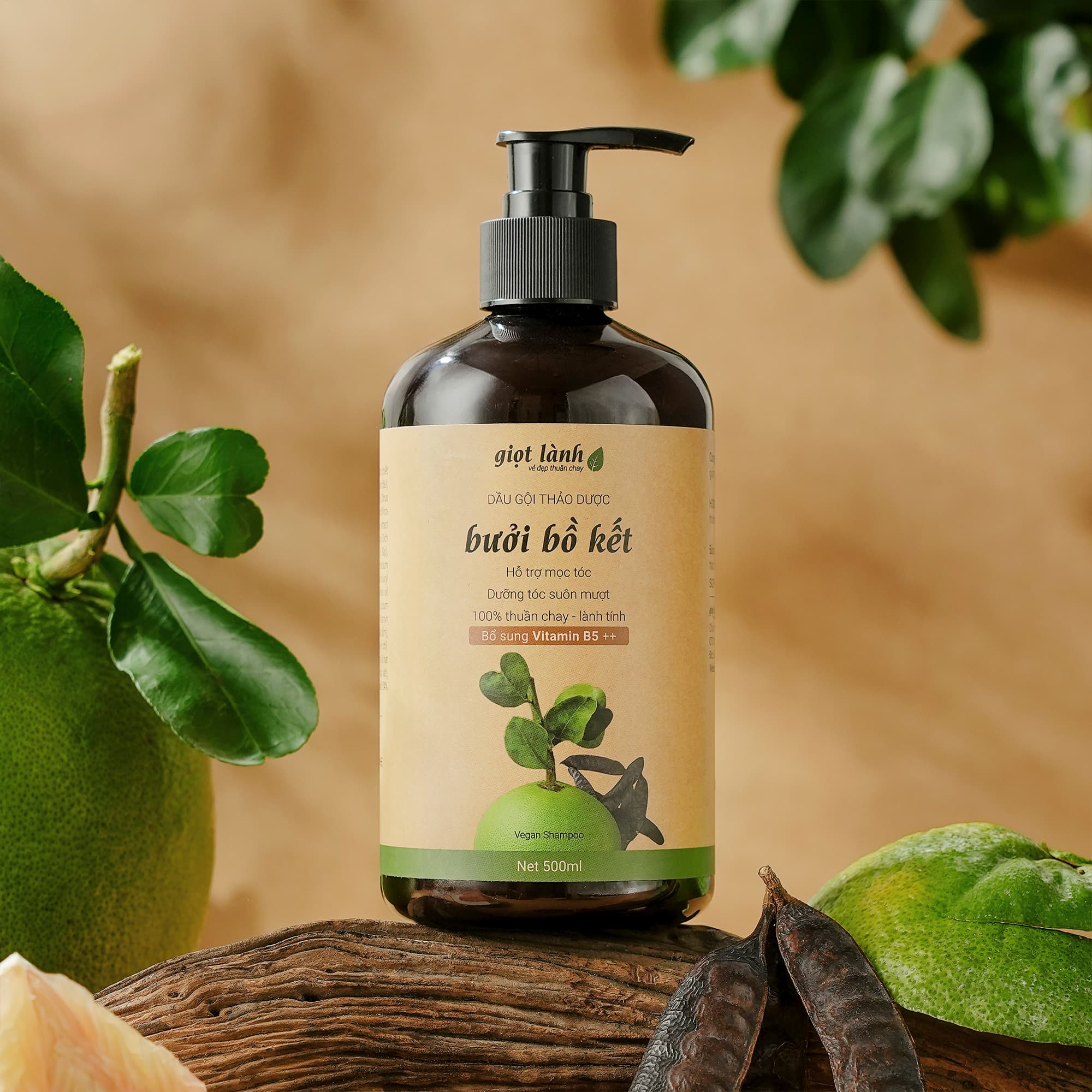 Dầu Gội Bồ Kết - Bưởi Thảo Dược Thuần Chay