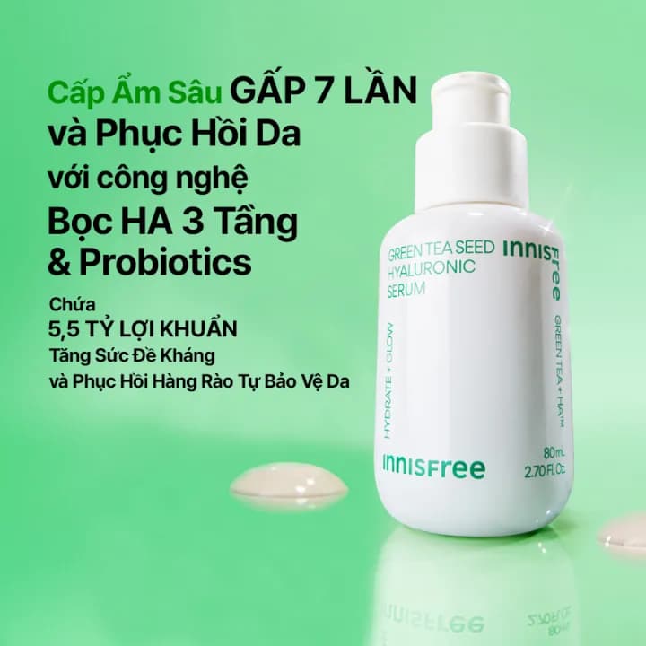 Innisfree Green Tea Seed Hyaluronic Serum, 80 мл — фото 5