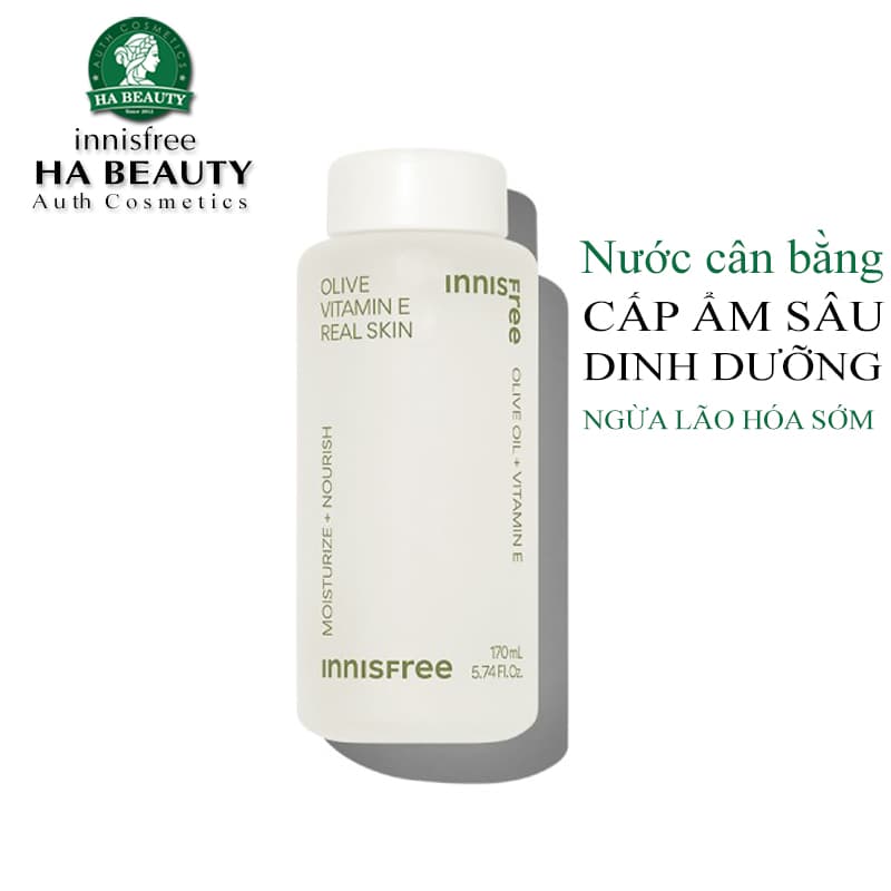 Innisfree Nước Hoa Hồng Olive Vitamin E Real Toner