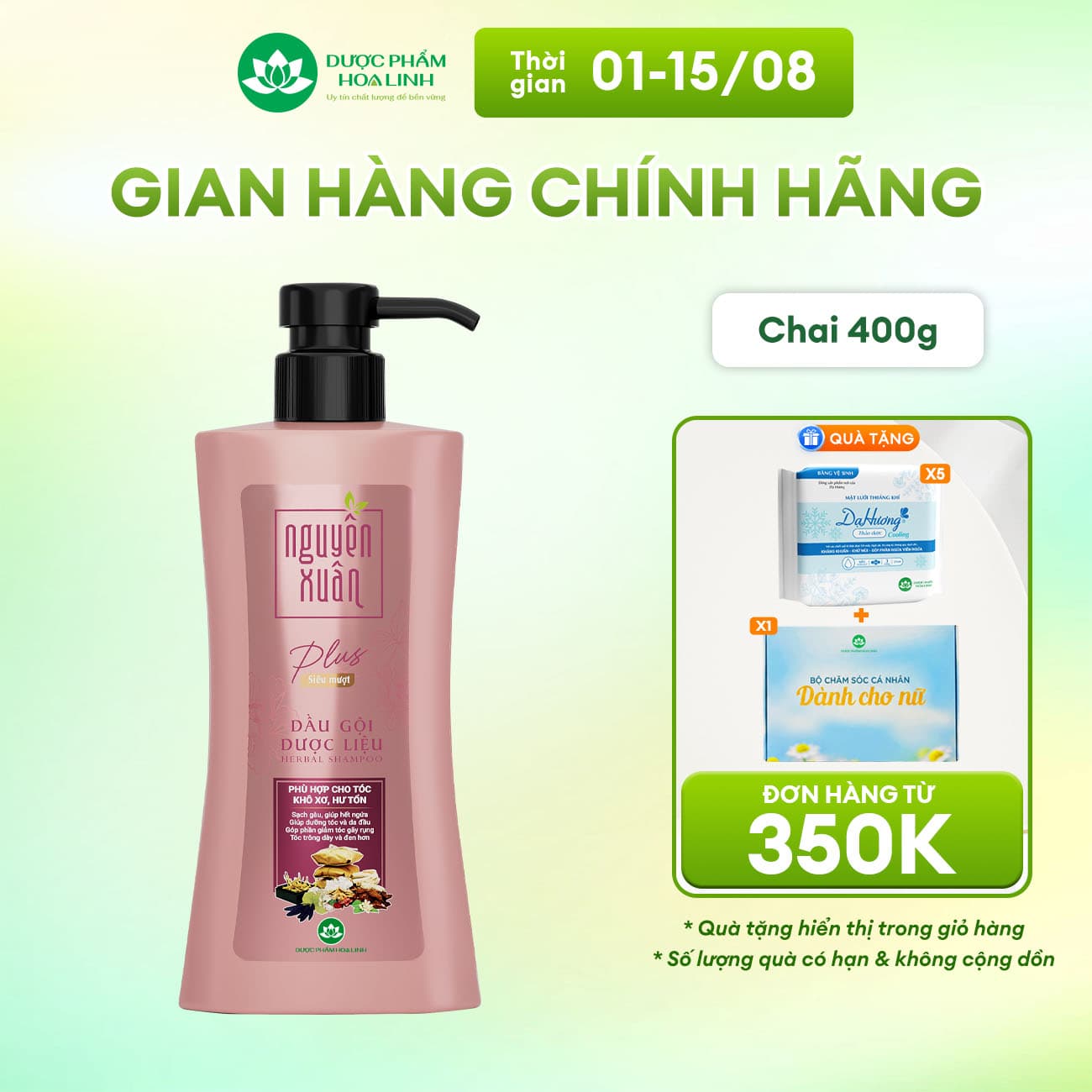 Nguyên Xuân Dầu Gội Dược Liệu Plus Siêu Mượt