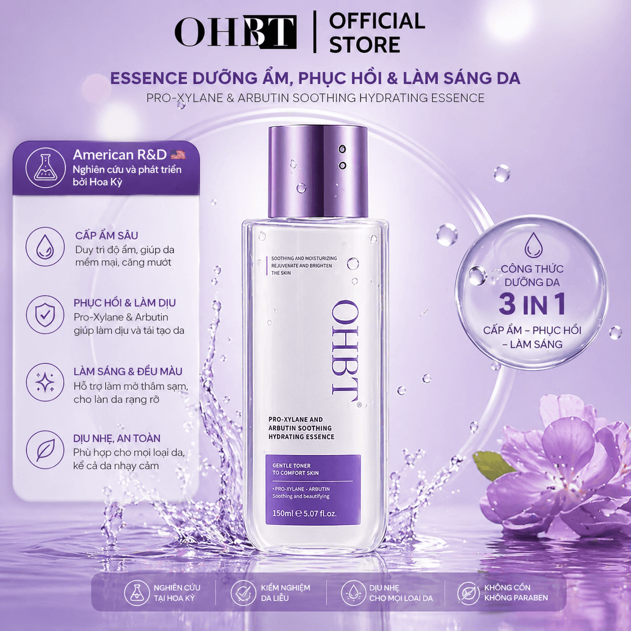 OHBT Nước Cân Bằng Cấp Ẩm Toner Pro-xylane