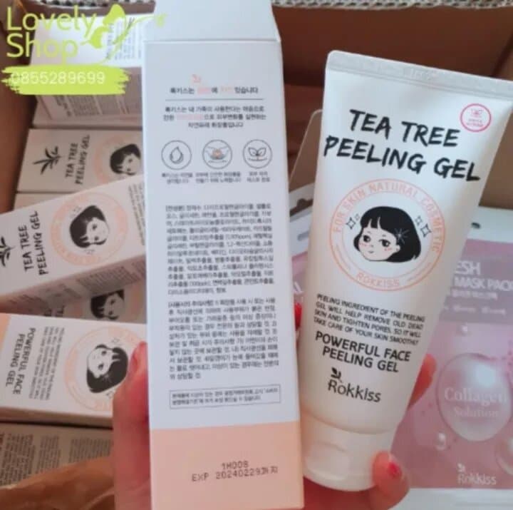 Rokkiss Tẩy Da Chết Tea Tree Peeling Gel, 120ml