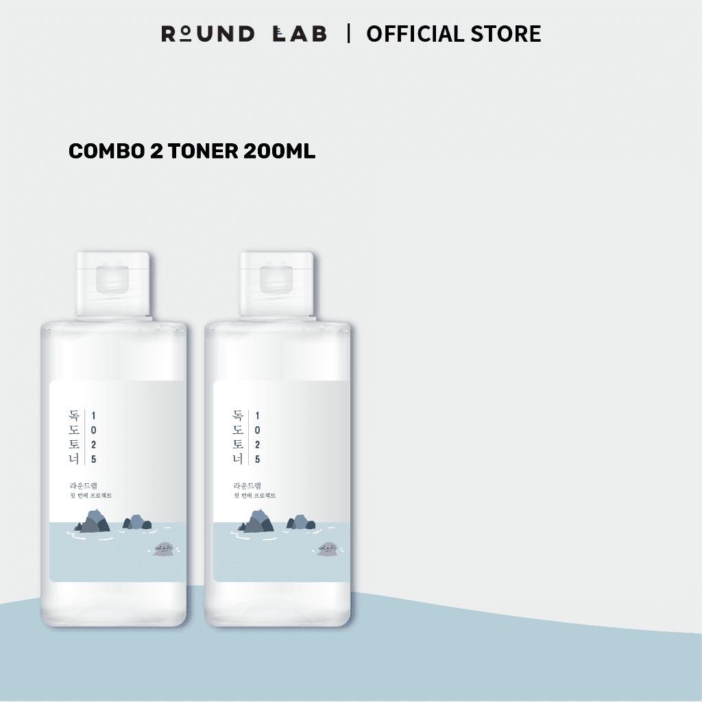 Round Lab Combo 2 Nước Hoa Hồng 1025 Dokdo Toner