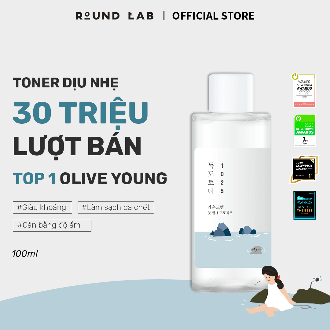 Round Lab Nước Hoa Hồng 1025 Dokdo Toner, 100ml