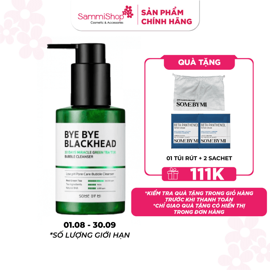 Some By Mi Sữa Rửa Mặt Sủi Bọt Loại Bỏ Mụn Đầu Đen