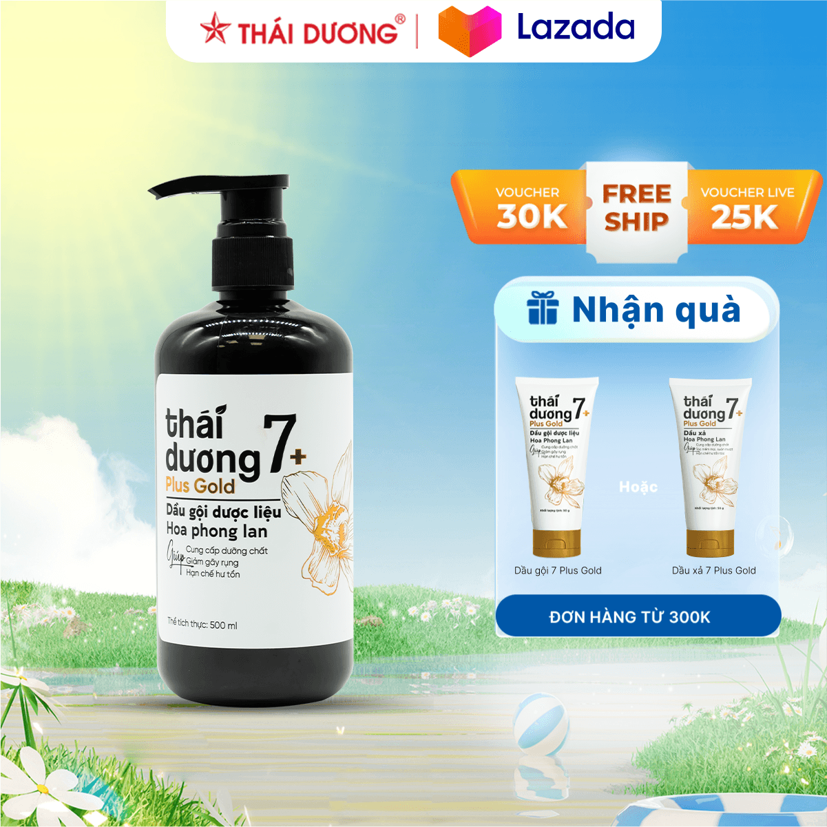Thái Dương 7 Plus Gold Dầu Gội Dược Liệu