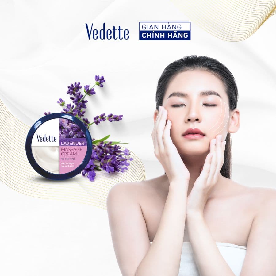 Vedette Kem Massage Hoa Oải Hương (Lavender), 145ml
