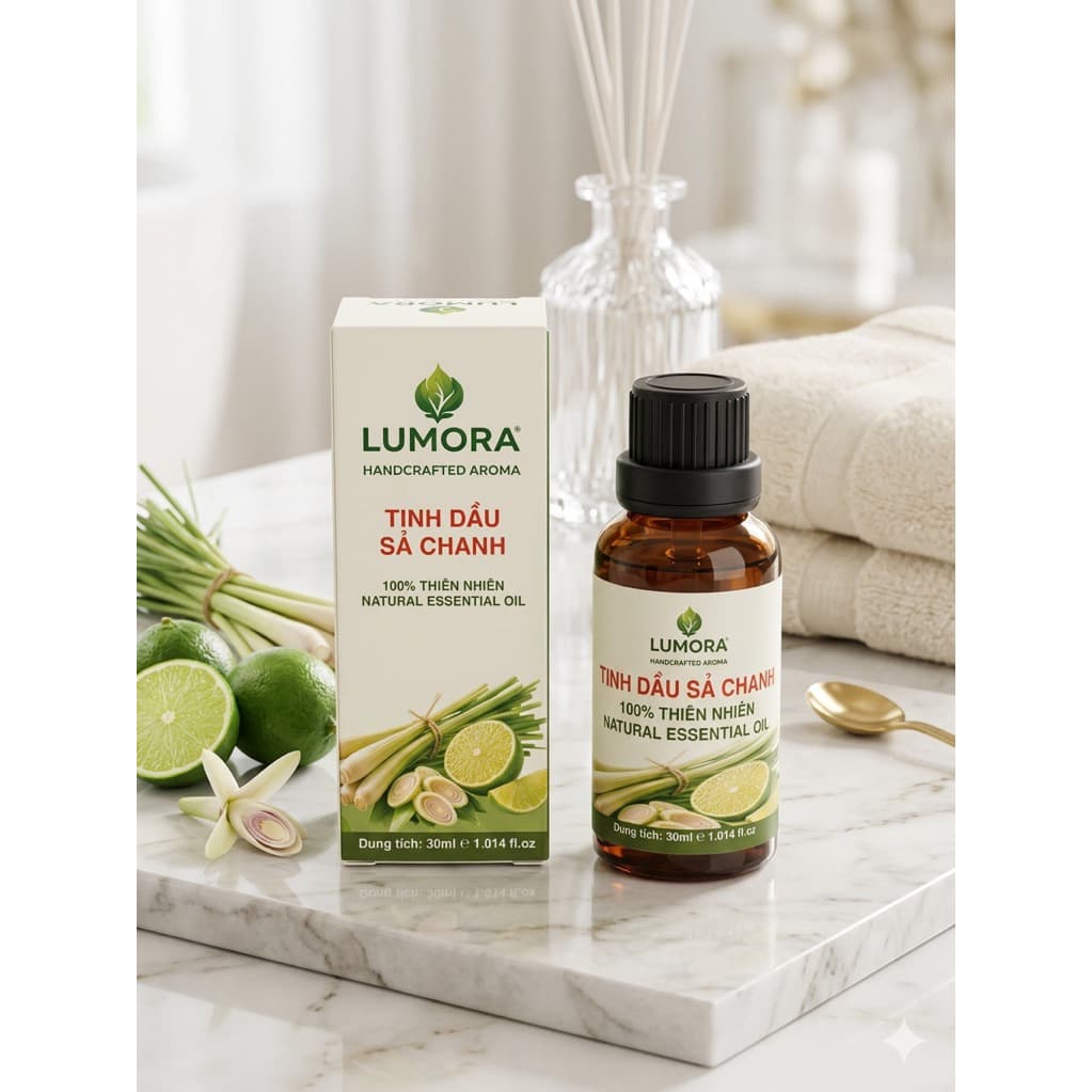 Tinh Dầu Sả Chanh 100ml Xông Phòng Đuổi Muỗi Aura Bloom