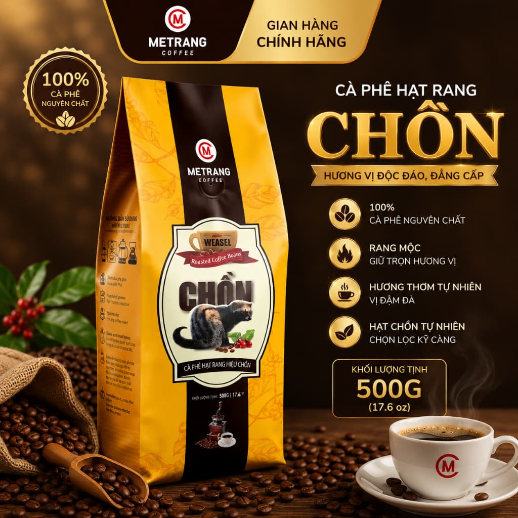 METRANG Cà Phê Chồn зёрна