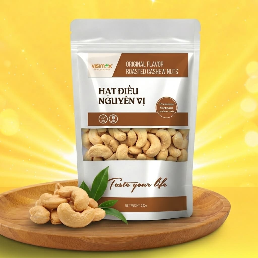 Hạt điều nguyên vị - Visimex tiêu chuẩn xuất khẩu