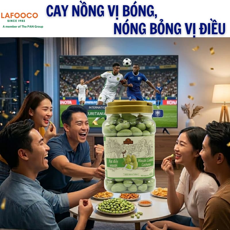 Hạt điều Wasabi Lafooco, 400g/hũ