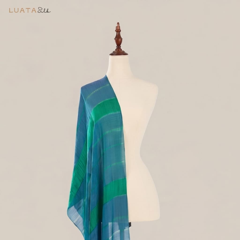 Khăn Lụa Cao Cấp Sương Đọng Lá, Luata Silk