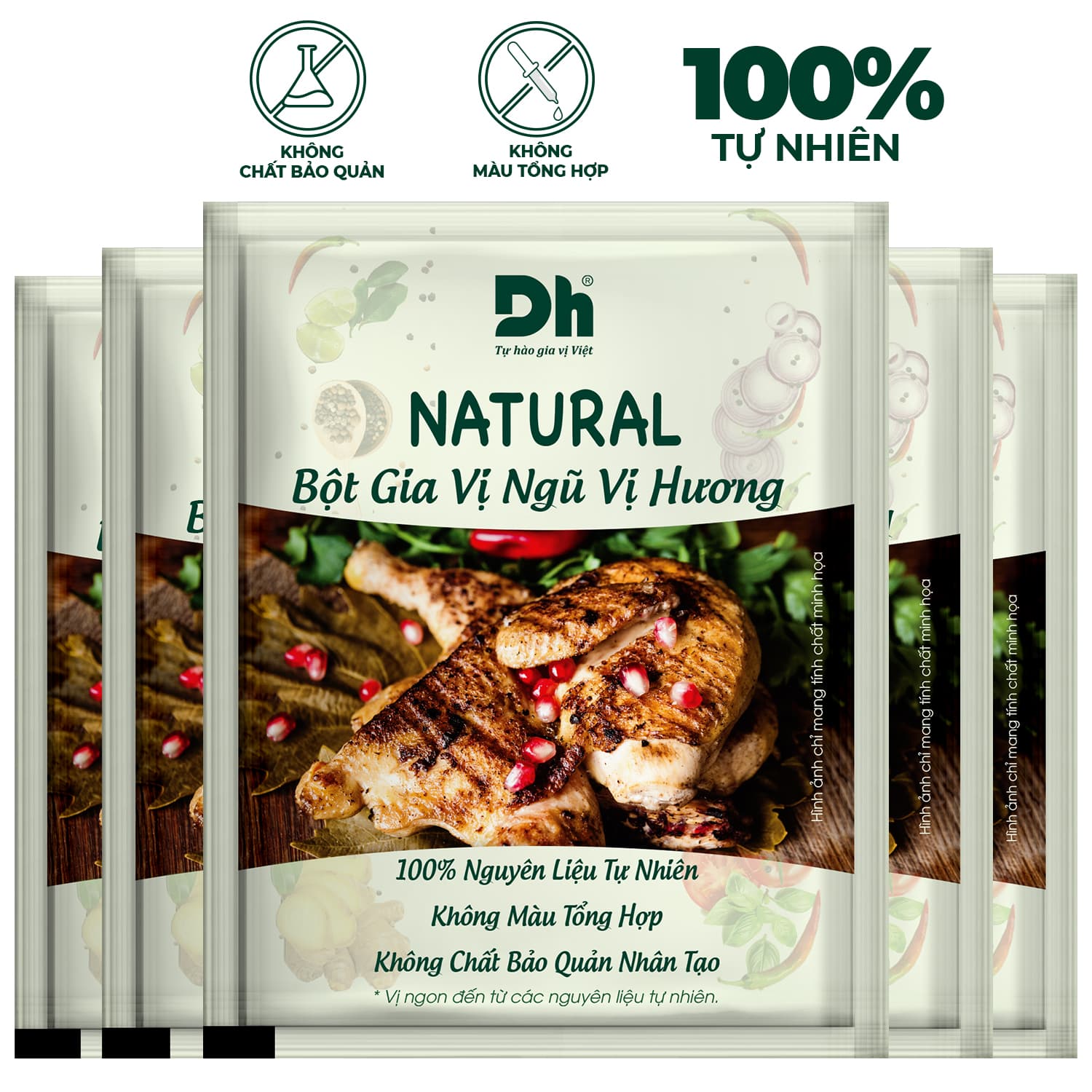 Combo 5 Gói Bột Ngũ Vị Hương Natural