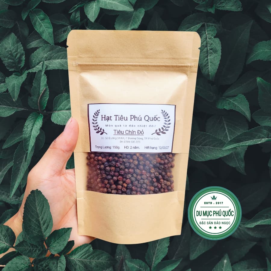 Hạt Tiêu Chín Đỏ Phú Quốc gói 150g