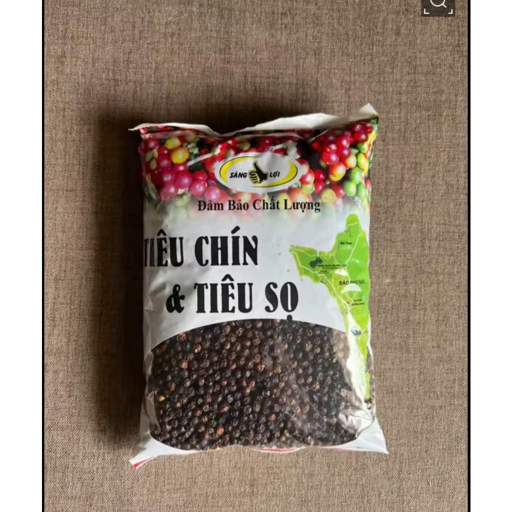 Tiêu chín Sáng Lợi Phú Quốc hàng loại 1 (tiêu đen 500gr) Đặc sản Phú Quốc
