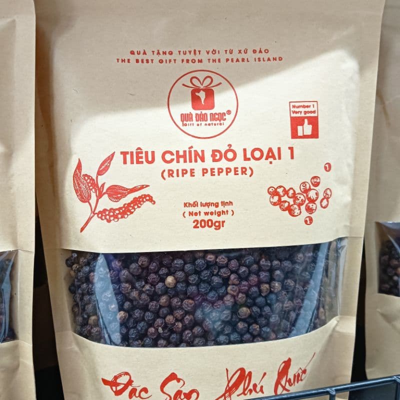 Tiêu Chín Đỏ Phú Quốc Loại 1, 200g