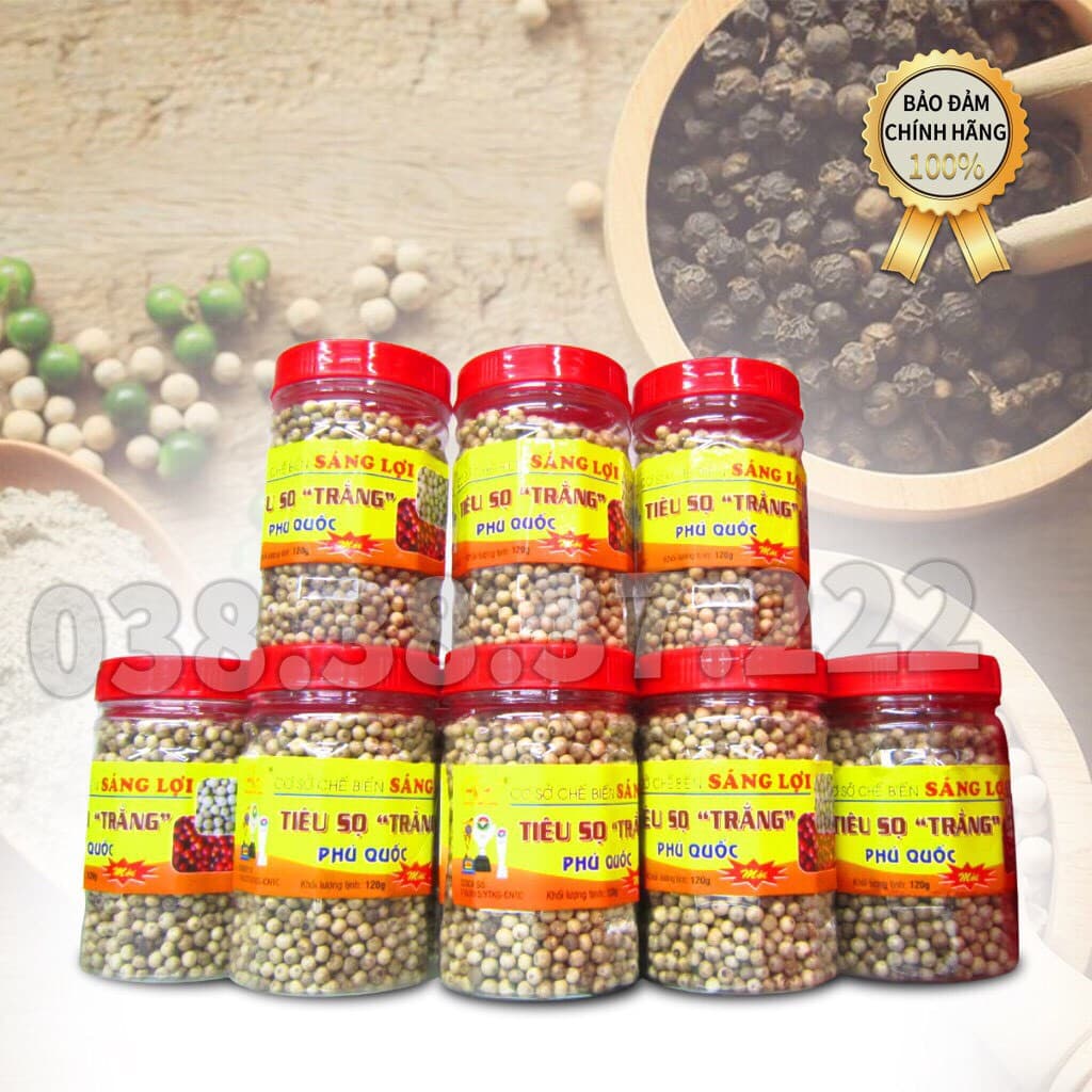 Tiêu Sọ Trắng Sáng Lợi Phú Quốc, hũ 120g