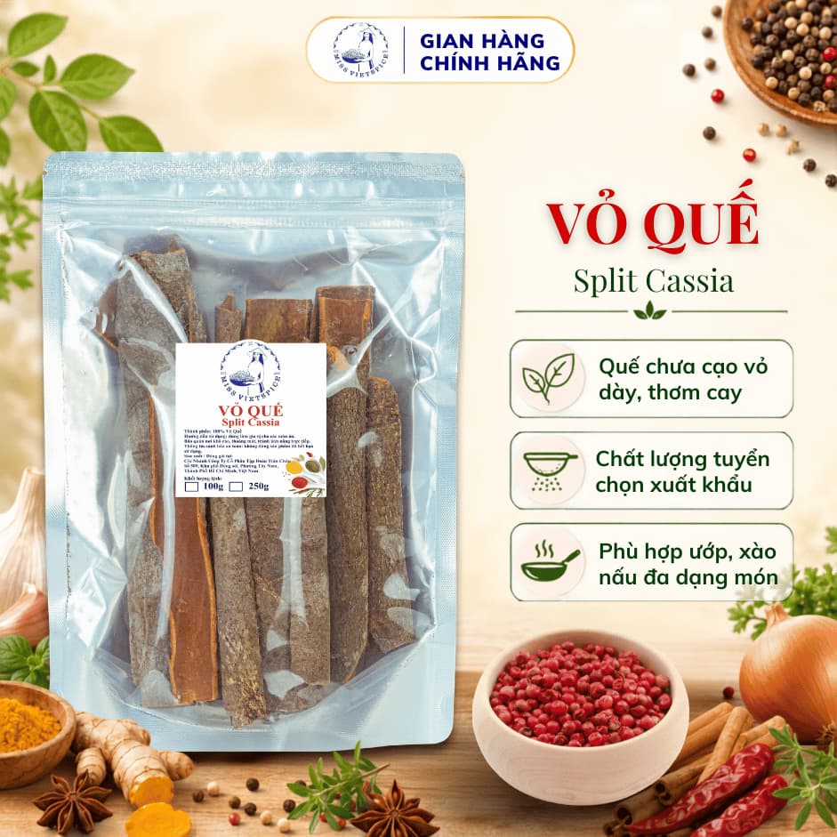 Vỏ Quế khô thơm cay Yên Bái loại 1 Cassia Bark