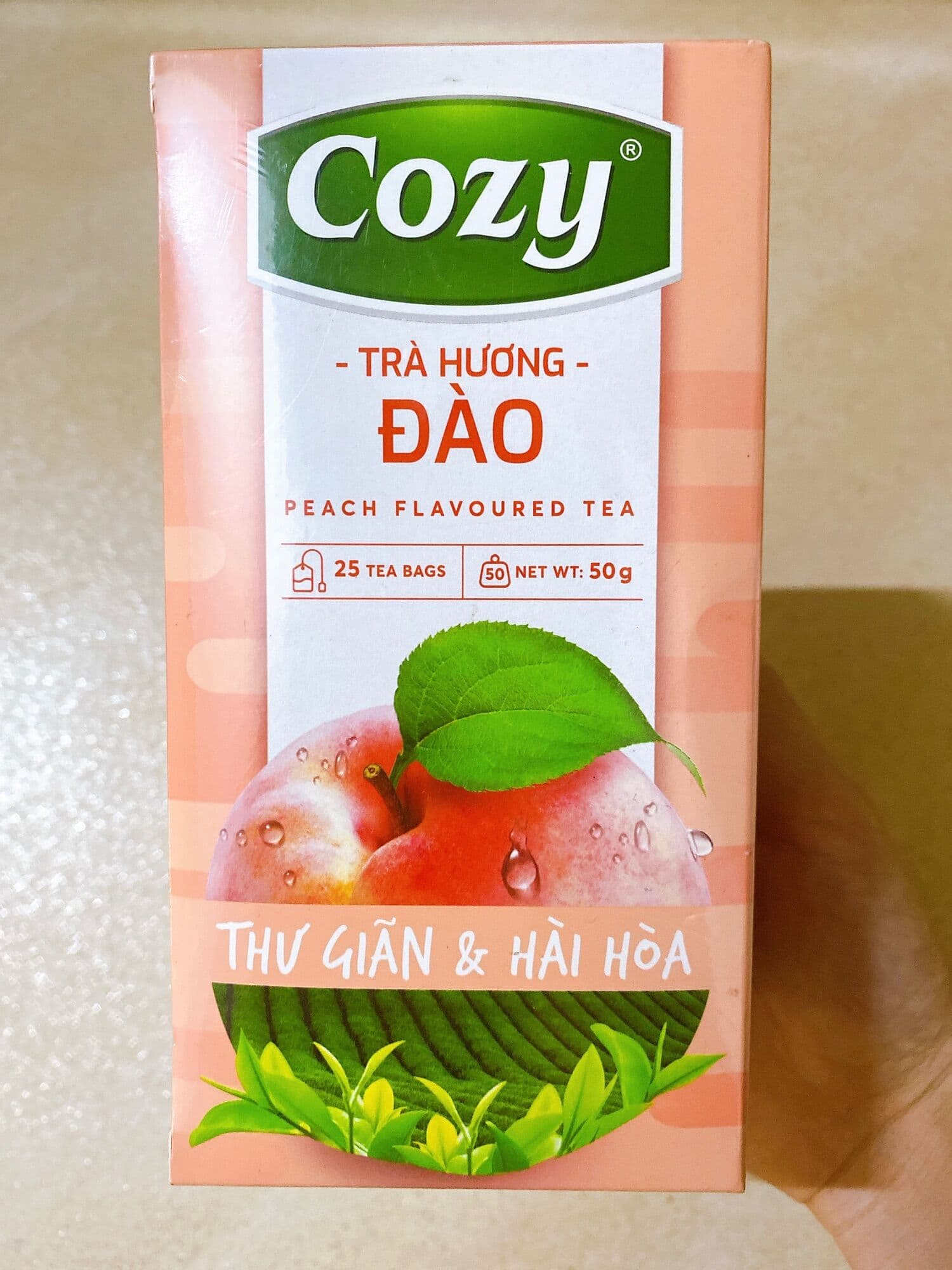 Cozy Trà Đào Túi Lọc, 25 túi