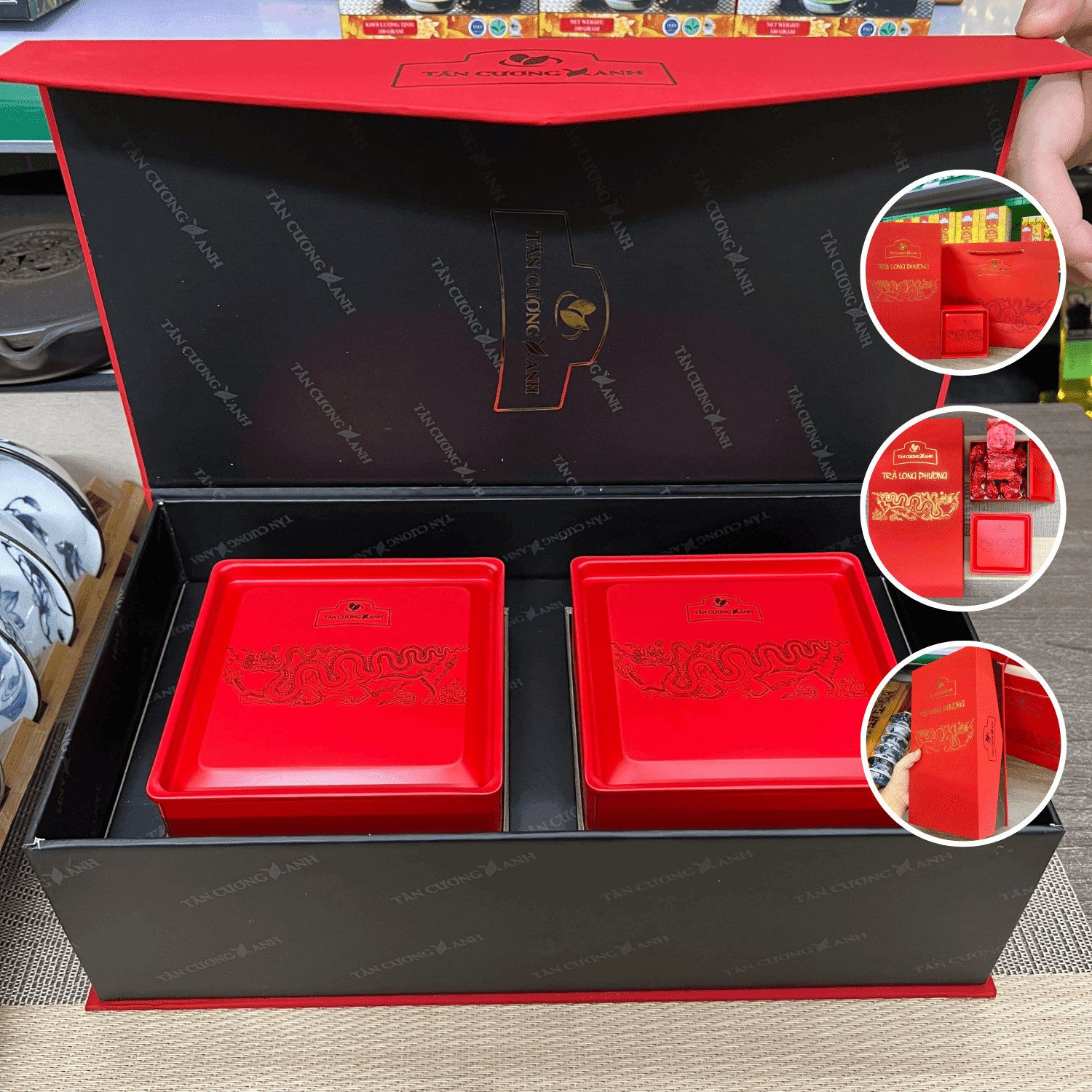 Hộp Trà Ô Long Long Phượng - Quà Tặng Cao Cấp