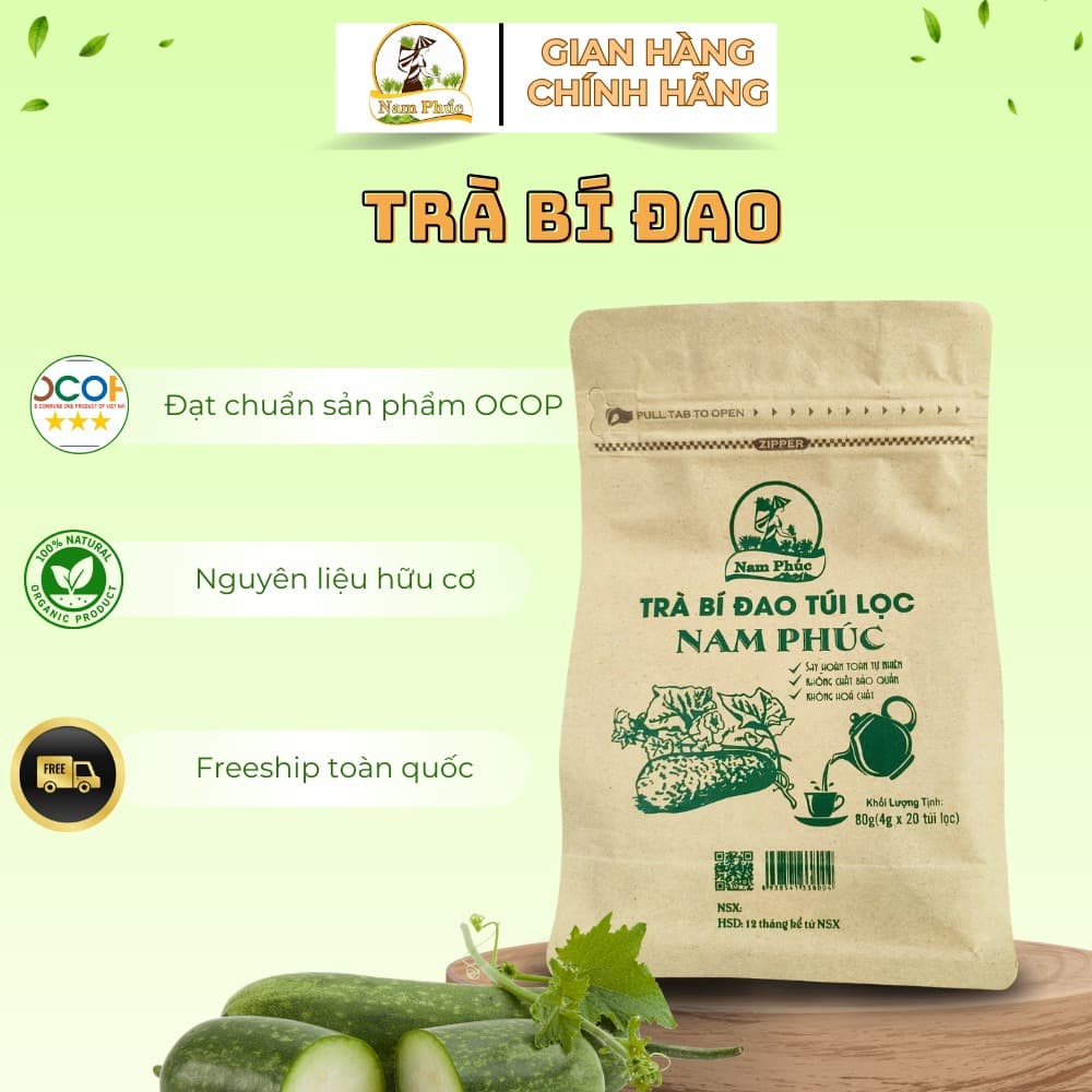 Nam Phúc Trà Bí Đao, hộp 20 Túi Lọc