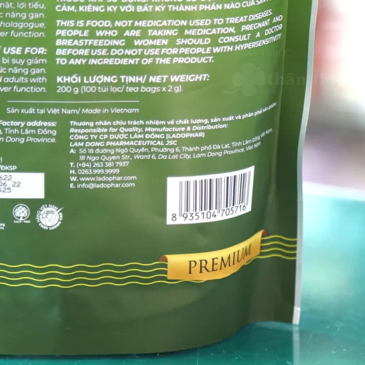 Trà Atiso túi lọc Ladophar, 100 gói — фото 4