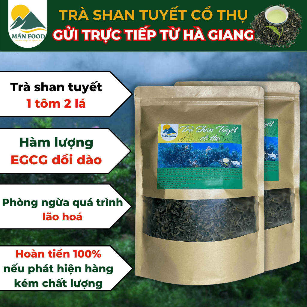 Trà Shan Tuyết Cổ Thụ Hà Giang, gói 1kg