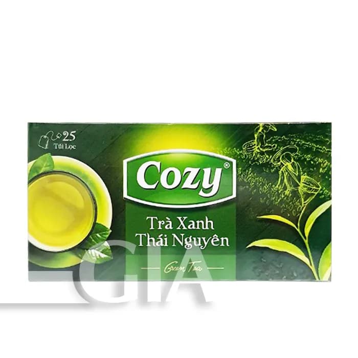 Trà túi lọc Cozy hương trà xanh, 50g (25 gói x 2g)