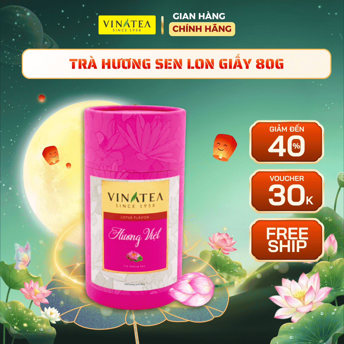 Vinatea Trà Sen Lon, 80g