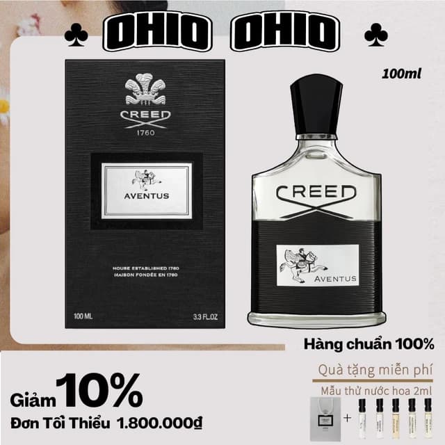 Creed Aventus Silver Mountain Water Eau de Parfum EDP 100ml