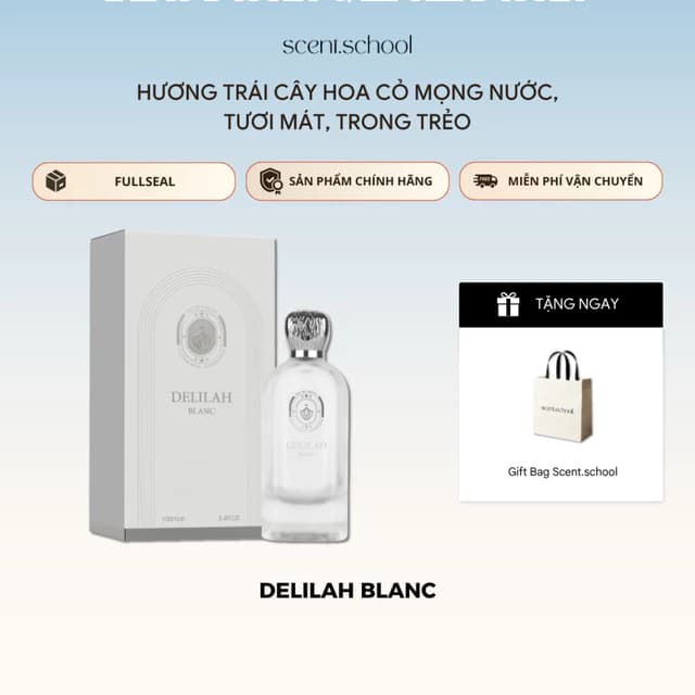Nước Hoa Fullseal Lattafa Maison Alhambra Delilah Blanc EDP, Nước hoa Nữ 100ml