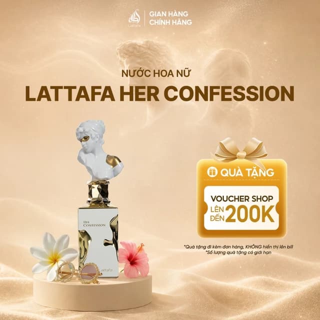 Nước hoa Fullsize 100ml Lattafa Her Confession, Nước Hoa Nữ