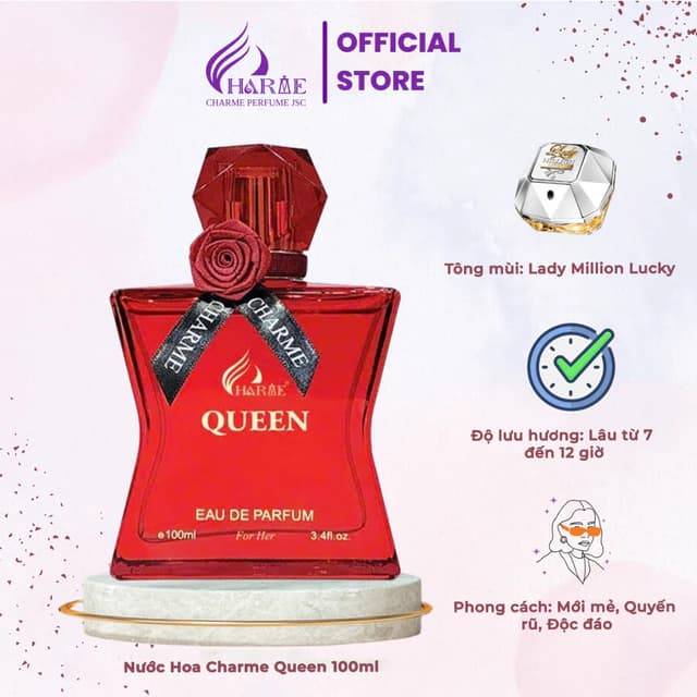 Nước hoa nữ Charme Queen EDP 100ml
